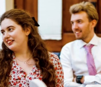 Photo of Isabel and her brother, Thomas.