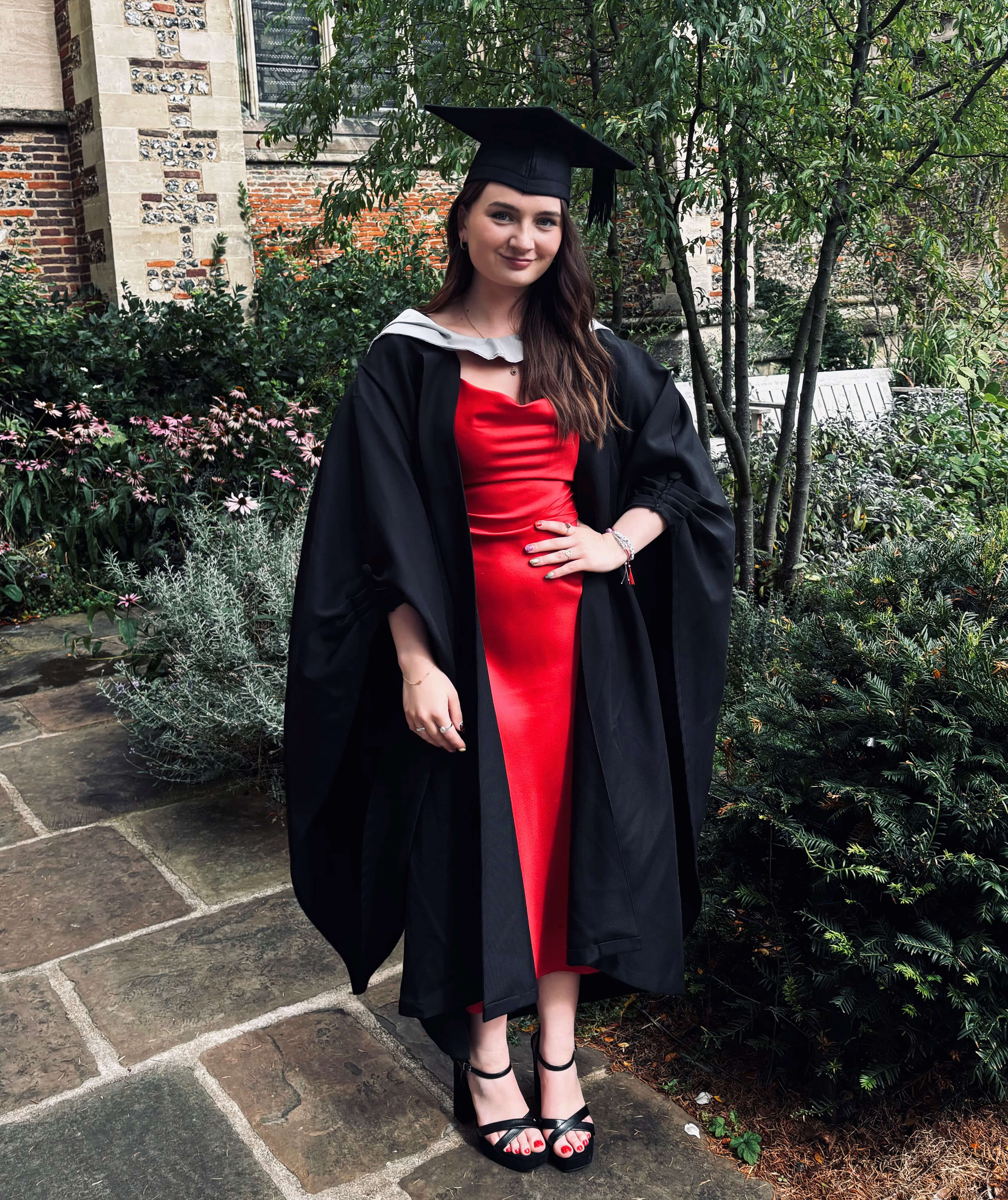 Photo of Eleanor Morrison at her university graduation.